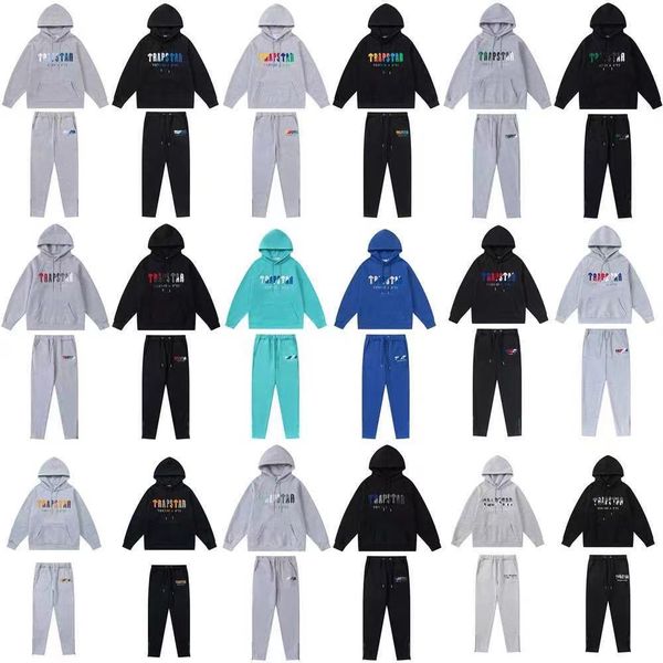 2 piece set mens trapstar tracksuits sweater trousers set designer hoodies streetwear sweatshirts sports suit embroidery plush letter thick, Gray
2 piece set mens trapstar tracksuits sweater trousers set designer hoodies streetwear sweatshirts sports suit embroidery plush letter thick, Gray