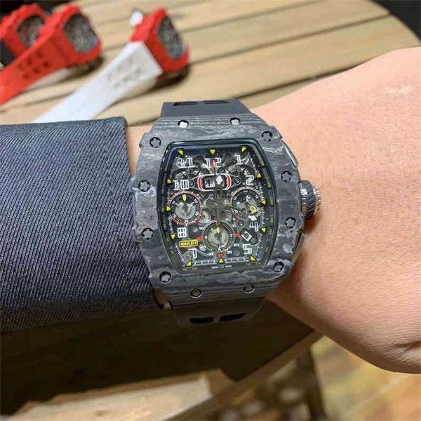 watch date leisure richa 11-03 multifunctional automatic machiner black carbon fiber tape millers watches mens wristwatches clock gmt reloj, Slivery;brown
watch date leisure richa 11-03 multifunctional automatic machiner black carbon fiber tape millers watches mens wristwatches clock gmt reloj, Slivery;brown