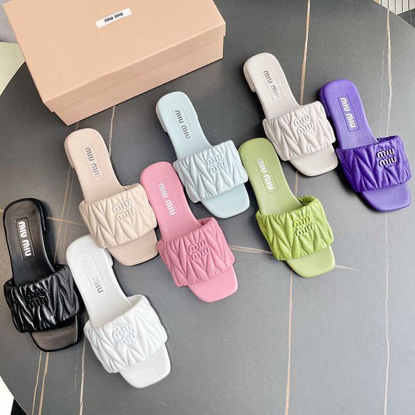 designer slippers miui slipper candy flip flops women leather casual beach flat bottomed sandals external outdoor slides jmsb
designer slippers miui slipper candy flip flops women leather casual beach flat bottomed sandals external outdoor slides jmsb