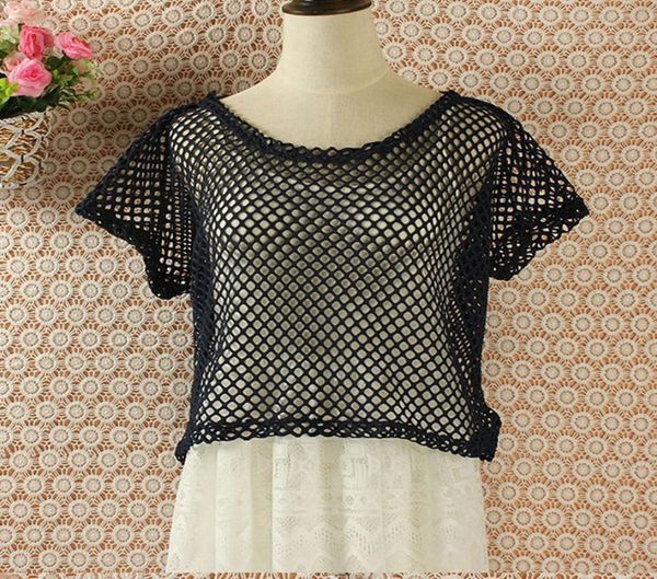 mesh women girl summer hollow out crop short sleeve t shirt dancewear lady harajuku black white crochet lace shirts4738180
mesh women girl summer hollow out crop short sleeve t shirt dancewear lady harajuku black white crochet lace shirts4738180