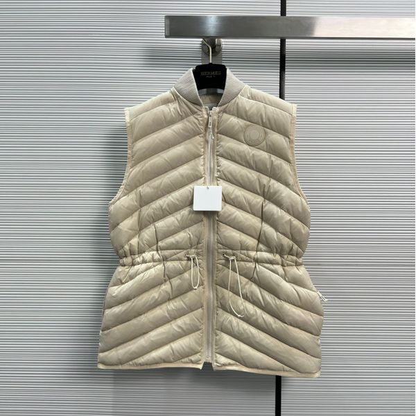 european fashion brands gathered waist white goose down vest, Black
european fashion brands gathered waist white goose down vest, Black
