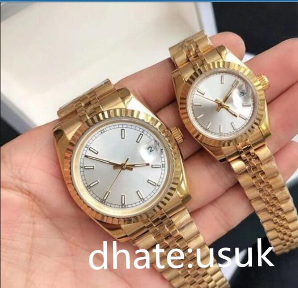 man watch woman 41mm 36mm 28mm automatic movement yellow gold wristwatch sapphire mirror stainless steel five-bead bracelet waterproof with, Slivery;brown
man watch woman 41mm 36mm 28mm automatic movement yellow gold wristwatch sapphire mirror stainless steel five-bead bracelet waterproof with, Slivery;brown