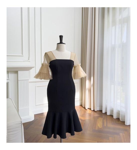 summer black contrast color panelled tulle dress 12 half sleeve square neck midi casual dresses l3m2551919461799, Black;gray
summer black contrast color panelled tulle dress 12 half sleeve square neck midi casual dresses l3m2551919461799, Black;gray
