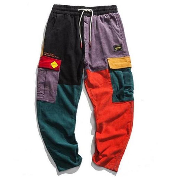 men corduroy patchwork pockets cargo pants 2018 harem joggers harajuku sweatpants hip hop streetwear trousers5765394, Black
men corduroy patchwork pockets cargo pants 2018 harem joggers harajuku sweatpants hip hop streetwear trousers5765394, Black