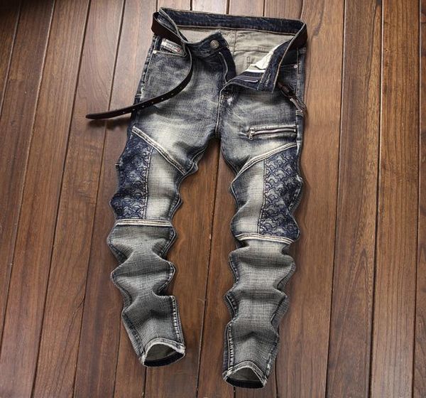 blue biker men039s jeans distressed stretch ripped motorcycle pants hip hop streetwear fashion slim fit holes punk denim cotton5962222
blue biker men039s jeans distressed stretch ripped motorcycle pants hip hop streetwear fashion slim fit holes punk denim cotton5962222