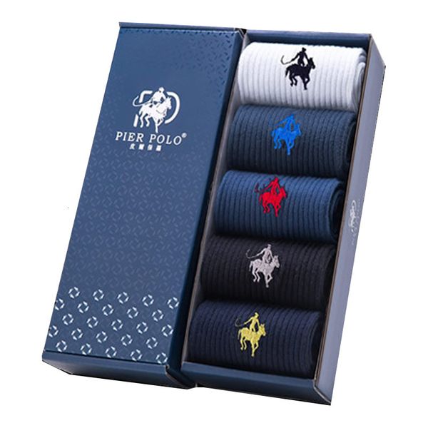men s socks casual 5 pairs lot fashion cotton business embroidery box gift 230830, Black
men s socks casual 5 pairs lot fashion cotton business embroidery box gift 230830, Black