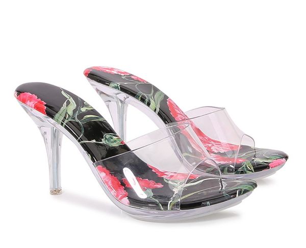 fashion new summer crystal sandals 14cm thin heels transparent slippers pvc women shoes brand print high heels pumps large size 35-43, Black
fashion new summer crystal sandals 14cm thin heels transparent slippers pvc women shoes brand print high heels pumps large size 35-43, Black