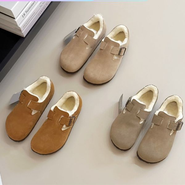 designer boston clogs sandal suede shearling fur cork loafer wool lined real leather flat mules fashion women men arizona platform sneaker s, Black
designer boston clogs sandal suede shearling fur cork loafer wool lined real leather flat mules fashion women men arizona platform sneaker s, Black