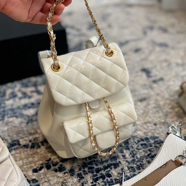 22p vintage white classic mini flap quilted bags bucket backpack gold metal chain hardware crossbody shoulder outdoor saoche luxury designer
22p vintage white classic mini flap quilted bags bucket backpack gold metal chain hardware crossbody shoulder outdoor saoche luxury designer