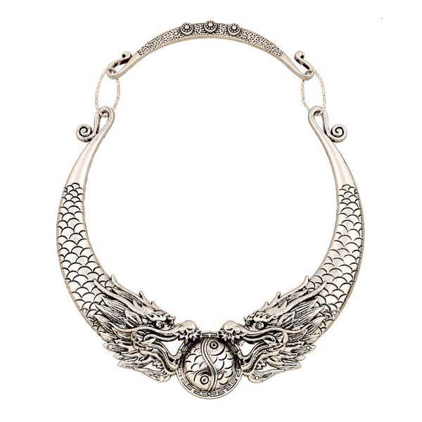 navel bell button rings bohemian gypsy vintage statement necklace fashion chinese style element double dragon choker collar wholesale 230830, Silver
navel bell button rings bohemian gypsy vintage statement necklace fashion chinese style element double dragon choker collar wholesale 230830, Silver