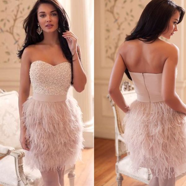 2023 luxurious arabic cocktail dresses feather crystal beaded short mini strapless sheath evening prom party dress homecoming gowns cutaway, Blue;pink
2023 luxurious arabic cocktail dresses feather crystal beaded short mini strapless sheath evening prom party dress homecoming gowns cutaway, Blue;pink