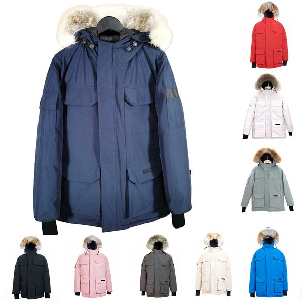men women designer down real wlf fur jackets coat winter outdoor cold-proof thickened warm stracket suit casual solid multicolour outerwear, Black
men women designer down real wlf fur jackets coat winter outdoor cold-proof thickened warm stracket suit casual solid multicolour outerwear, Black