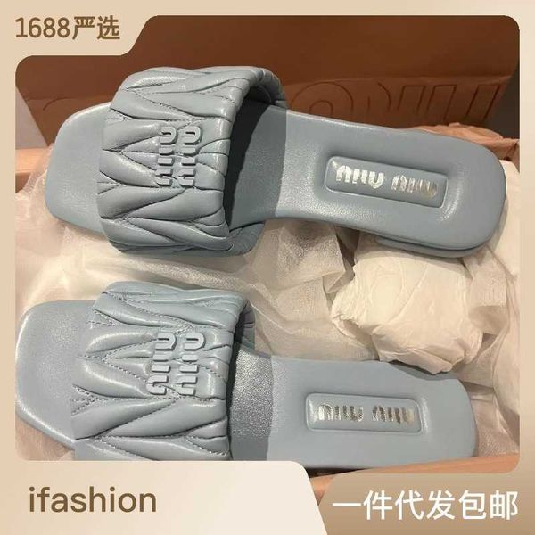 designer slippers miui slipper leather flat bottom slippers women outerwear beach slippers fashion toe slippers outdoor slides g5tq
designer slippers miui slipper leather flat bottom slippers women outerwear beach slippers fashion toe slippers outdoor slides g5tq