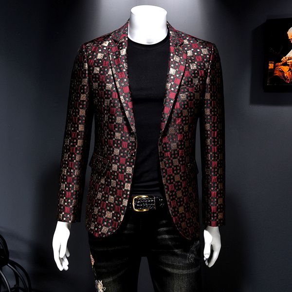 men's suits blazers autumn slim fit blazer men lattice stage casual suit coats silver burgundy green men groom wedding suit lattice bla, White;black
men's suits blazers autumn slim fit blazer men lattice stage casual suit coats silver burgundy green men groom wedding suit lattice bla, White;black