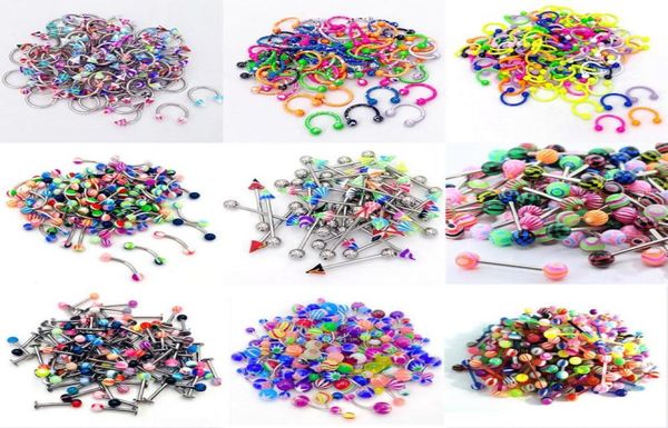10pcsset color mixing fashion body piercing jewelry acrylic stainless steel eyebrow bar lip nose barbell ring navel earring gift1424737, Silver
10pcsset color mixing fashion body piercing jewelry acrylic stainless steel eyebrow bar lip nose barbell ring navel earring gift1424737, Silver