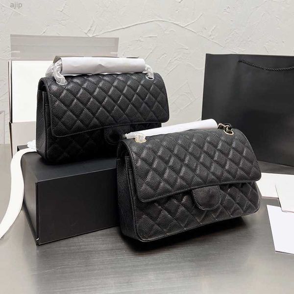 2022ss black classic double flap caviar leather quilted bags silver/gold metal hardware matelasse chain crossbody shoulder luxury designer h
2022ss black classic double flap caviar leather quilted bags silver/gold metal hardware matelasse chain crossbody shoulder luxury designer h