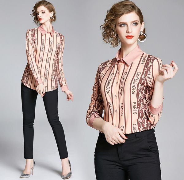 new arrival 2020 runway elegant women letter print black lapel slim shirts fashion ladies casual office long sleeve button blouses2522895, White
new arrival 2020 runway elegant women letter print black lapel slim shirts fashion ladies casual office long sleeve button blouses2522895, White
