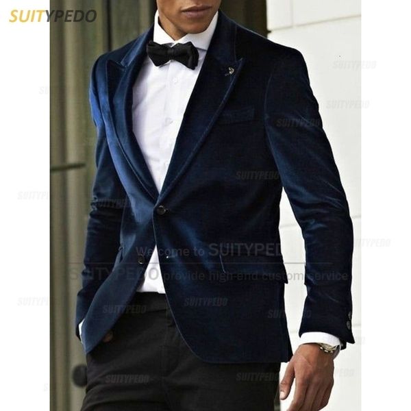 men's suits blazers navy blue velvet blazers for men fashion slim fit 2 buttons suit jacket luxury prom business wedding tuxedo coat 1, White;black
men's suits blazers navy blue velvet blazers for men fashion slim fit 2 buttons suit jacket luxury prom business wedding tuxedo coat 1, White;black