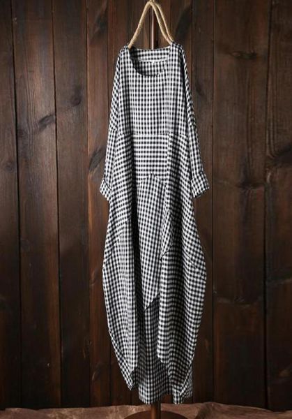 summer dress fashion women plus size loose full sleeve plaid long dresses 2019 casual lattice cotton and linen easy maxi dress9987822, Black;gray
summer dress fashion women plus size loose full sleeve plaid long dresses 2019 casual lattice cotton and linen easy maxi dress9987822, Black;gray