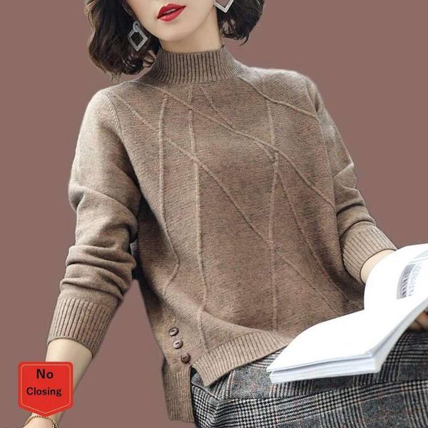 spring style half turtleneck thick sweater for women in autumn and winter short loose korean version, White;black
spring style half turtleneck thick sweater for women in autumn and winter short loose korean version, White;black