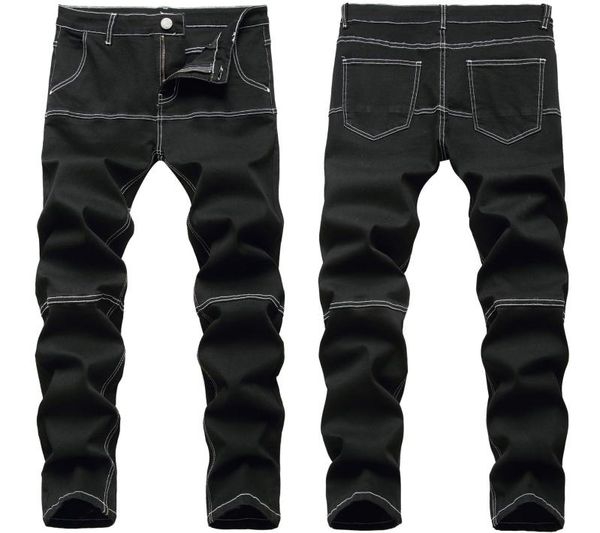 men039s jeans man black slim stretch denim spliced patchwork contrast color pants streetwear trousers fashion clothing7195025, Blue
men039s jeans man black slim stretch denim spliced patchwork contrast color pants streetwear trousers fashion clothing7195025, Blue