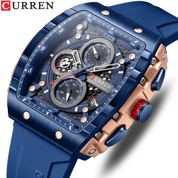 wristwatches curren fashion men watch brand unique square design luxury quartz sports tape watches men waterproof 230829, Slivery;brown
wristwatches curren fashion men watch brand unique square design luxury quartz sports tape watches men waterproof 230829, Slivery;brown