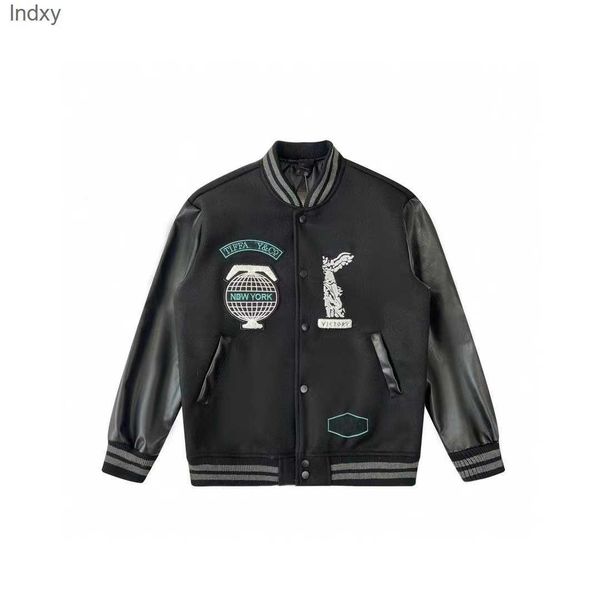 23ss black baseball jackets jacket tiffany leather sleeve new coats 925, Black;brown
23ss black baseball jackets jacket tiffany leather sleeve new coats 925, Black;brown