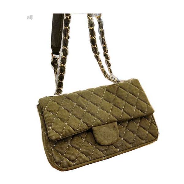 france 25 cm pickle green denim designer shoulder bag diamond lattice classic flap messenger luxury fashion all match golden chain large cap
france 25 cm pickle green denim designer shoulder bag diamond lattice classic flap messenger luxury fashion all match golden chain large cap