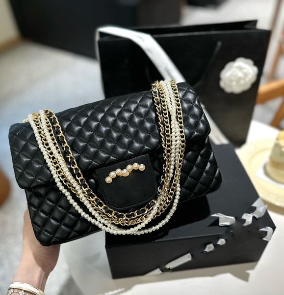 cc designer pearl chain bag designer crossbody bag shoulder bag fashion genuine leather womens purse messenger bag lady clutch bag classic d
cc designer pearl chain bag designer crossbody bag shoulder bag fashion genuine leather womens purse messenger bag lady clutch bag classic d