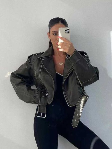 women's leather faux leather zack rain women faux leather with belt jacket autumn winter ladies leather buckle coat vintage zipper fema, Black
women's leather faux leather zack rain women faux leather with belt jacket autumn winter ladies leather buckle coat vintage zipper fema, Black
