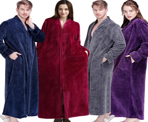 women winter extra long thick warm bath robe plus size zipper luxury flannel peignoir pregnant bathrobe men coral fleece robes2282731, Black;red
women winter extra long thick warm bath robe plus size zipper luxury flannel peignoir pregnant bathrobe men coral fleece robes2282731, Black;red
