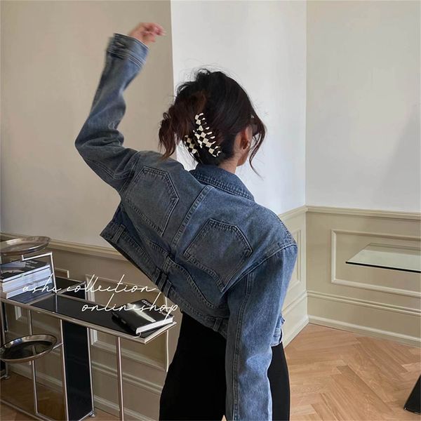 women jackets denim woman short coats autumn spring style slim for lady jacket designer coat with button letters classical clothing s-xl, Black;brown
women jackets denim woman short coats autumn spring style slim for lady jacket designer coat with button letters classical clothing s-xl, Black;brown