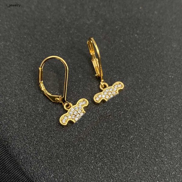 designer earrings for women diamond inlaid design charm jewelry logo pendant ear pendants including box valentine's day gift, Golden
designer earrings for women diamond inlaid design charm jewelry logo pendant ear pendants including box valentine's day gift, Golden