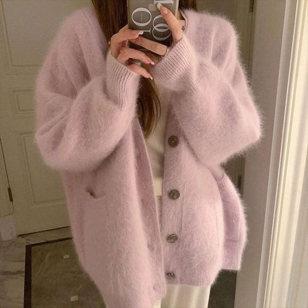 imitation mink soft velvet sweater jacket for women autumn and winter style gentle lazy medium long loose, White;black
imitation mink soft velvet sweater jacket for women autumn and winter style gentle lazy medium long loose, White;black