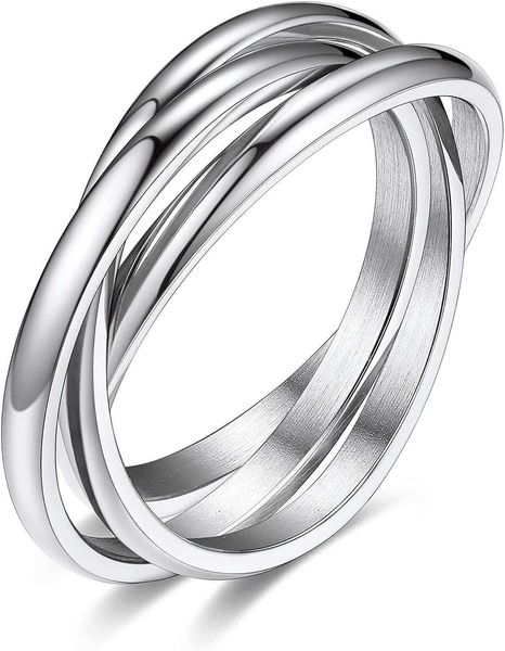 le interlocking band rings for women girlss tainlesss teels tackingc rossr ingsi ns ilvergoldrosegol dblacktone minim alistpromi seringf orl, Silver
le interlocking band rings for women girlss tainlesss teels tackingc rossr ingsi ns ilvergoldrosegol dblacktone minim alistpromi seringf orl, Silver