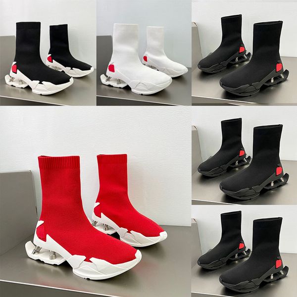 women designer chic sneakers sock shoes mens knitted upper 4 shock absorbers lightweight comfortable high sock boots women shoes size 35-46, Black
women designer chic sneakers sock shoes mens knitted upper 4 shock absorbers lightweight comfortable high sock boots women shoes size 35-46, Black