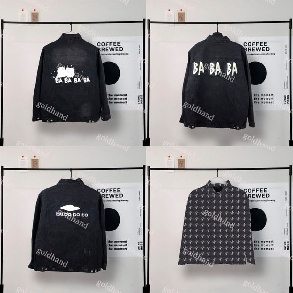 mens casual denim jacket classic letter print jackets shirts autumn winter warm coats, Black;brown
mens casual denim jacket classic letter print jackets shirts autumn winter warm coats, Black;brown