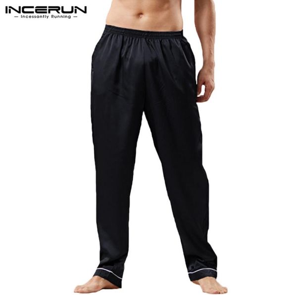 incerun pajamas bottoms mens silk satin pants lounge sleep pyjamas solid elastic wasit loose pantalon hombre casual trousers7078154, Black;brown
incerun pajamas bottoms mens silk satin pants lounge sleep pyjamas solid elastic wasit loose pantalon hombre casual trousers7078154, Black;brown