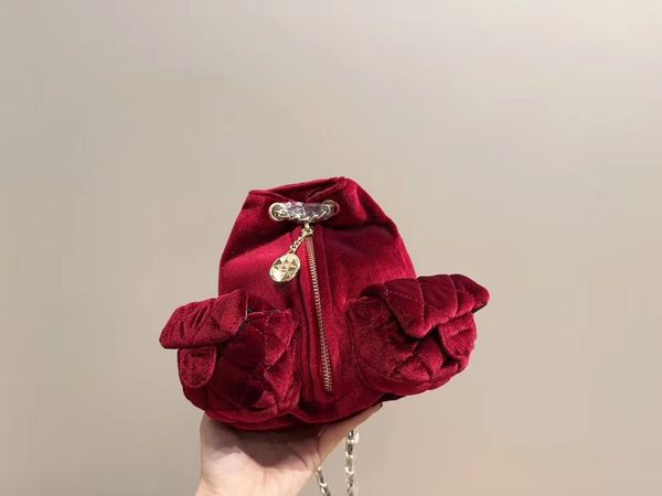 women's designer vintage velvet mini frog bag with coin charm double pocket gold metal chain backpack
women's designer vintage velvet mini frog bag with coin charm double pocket gold metal chain backpack