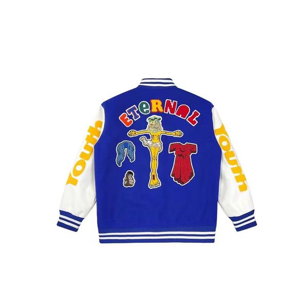 2023 men and women baseball jackets spring summer highstreet outwear saint varsity contrast color leather jacket, Black;brown
2023 men and women baseball jackets spring summer highstreet outwear saint varsity contrast color leather jacket, Black;brown