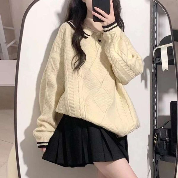 autumn style short men sweater cats wearing apricot polo collared pleated skirt college two piece suit for women, White;black
autumn style short men sweater cats wearing apricot polo collared pleated skirt college two piece suit for women, White;black