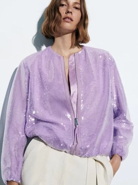 fashion sequins bomber jackets for women 2023 chic female casual jacket coats ladies o-neck long sleeve new outerwear, Black;brown
fashion sequins bomber jackets for women 2023 chic female casual jacket coats ladies o-neck long sleeve new outerwear, Black;brown
