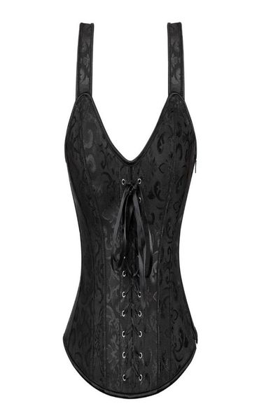 women zipper halterneck jacquard overbust corset vest ps size s-6xl lingerie body shaper lace up plastic boned corselet7323847, Black;white
women zipper halterneck jacquard overbust corset vest ps size s-6xl lingerie body shaper lace up plastic boned corselet7323847, Black;white
