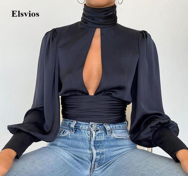 turtleneck satin silk women blouse hollow out backless shirt blouses elegant autumn long sleeve pleated ladies blusa8997735, White 
turtleneck satin silk women blouse hollow out backless shirt blouses elegant autumn long sleeve pleated ladies blusa8997735, White