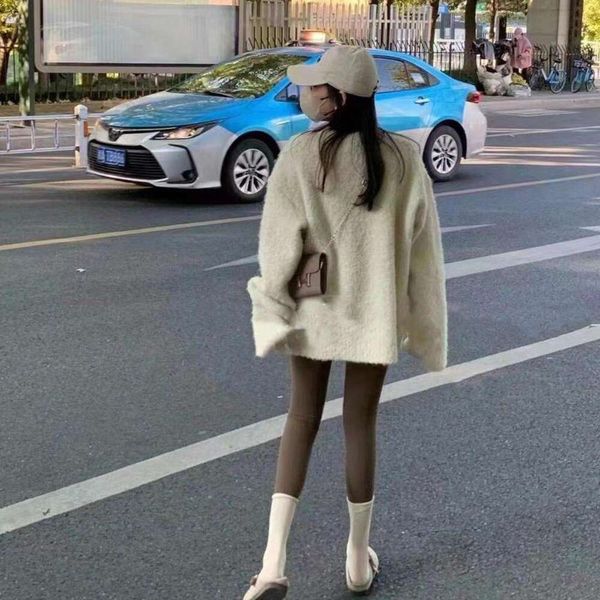 temperament circle sweater for women design sense autumn korean fashion warm pullover top, White;black
temperament circle sweater for women design sense autumn korean fashion warm pullover top, White;black