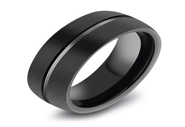 fashion black men039s 8mm classic flatbrushed center tungsten steel ring grooved wedding engagement band for men size 8114109181, Silver
fashion black men039s 8mm classic flatbrushed center tungsten steel ring grooved wedding engagement band for men size 8114109181, Silver