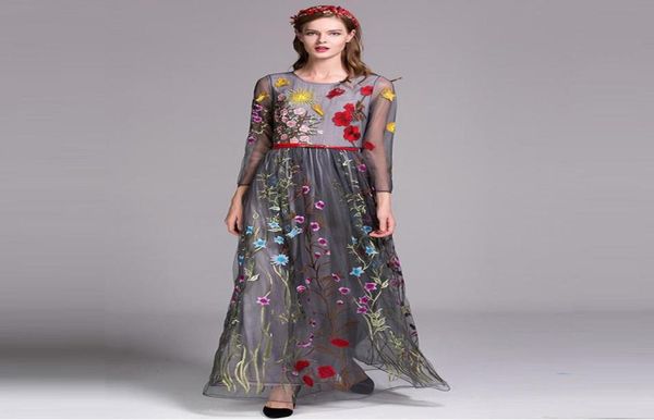 women039s o neck 34 sleeves floral embroidery layered elegant party prom long runway dresses1728998, Black
women039s o neck 34 sleeves floral embroidery layered elegant party prom long runway dresses1728998, Black