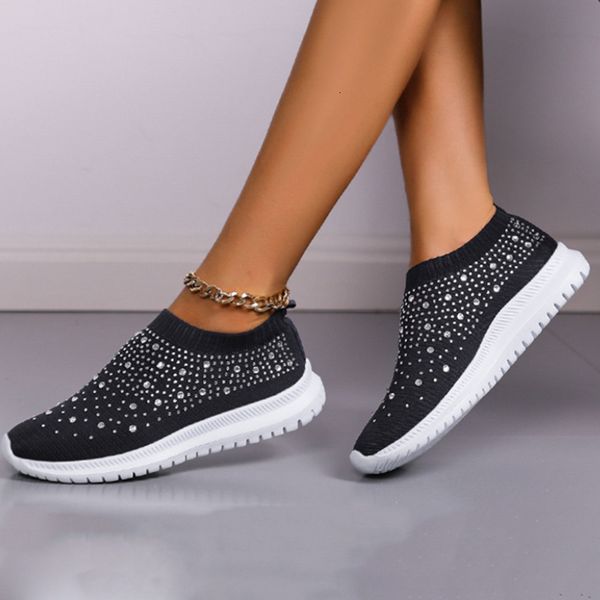 dress shoes crystal sneakers spring summer fashion breathable mesh slip on flat shoes for women outdoor walking loafers zapatos mujer 230830, Black
dress shoes crystal sneakers spring summer fashion breathable mesh slip on flat shoes for women outdoor walking loafers zapatos mujer 230830, Black