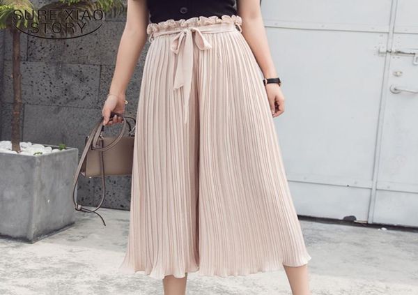 2019 summer casual loose women pants fashion pleated trousers women chiffon high waist wide leg pants tie waist pants 0412 402720287, Black;white
2019 summer casual loose women pants fashion pleated trousers women chiffon high waist wide leg pants tie waist pants 0412 402720287, Black;white