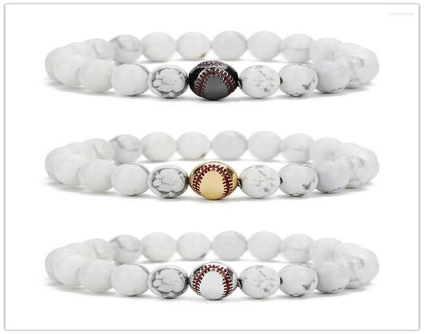 strand 10pcs copper baseball white howlite stone beads bracelet buddha sport energy reki yoga jewelry1387971, Black
strand 10pcs copper baseball white howlite stone beads bracelet buddha sport energy reki yoga jewelry1387971, Black